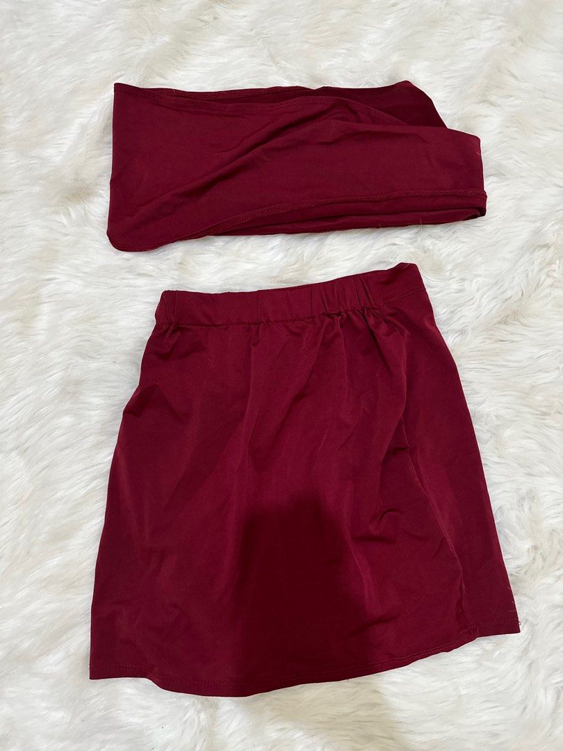 Mera Red Top Bra High Waist Skirt Cotton Small Medium, Women's Fashion,  Dresses & Sets, Sets or Coordinates on Carousell