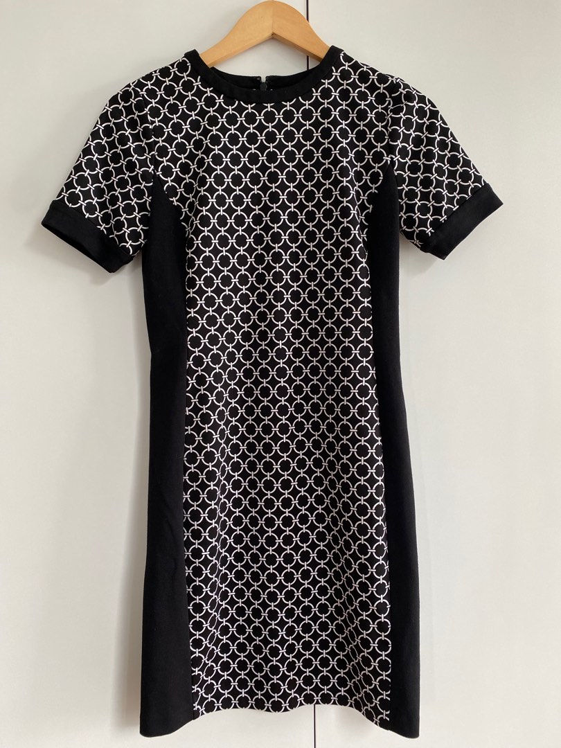 Michael kors black outlet and white dress