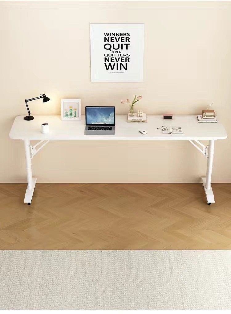 Table Moving Up Moving Overbed Table with Wheels, Height Adjustable Computer ...