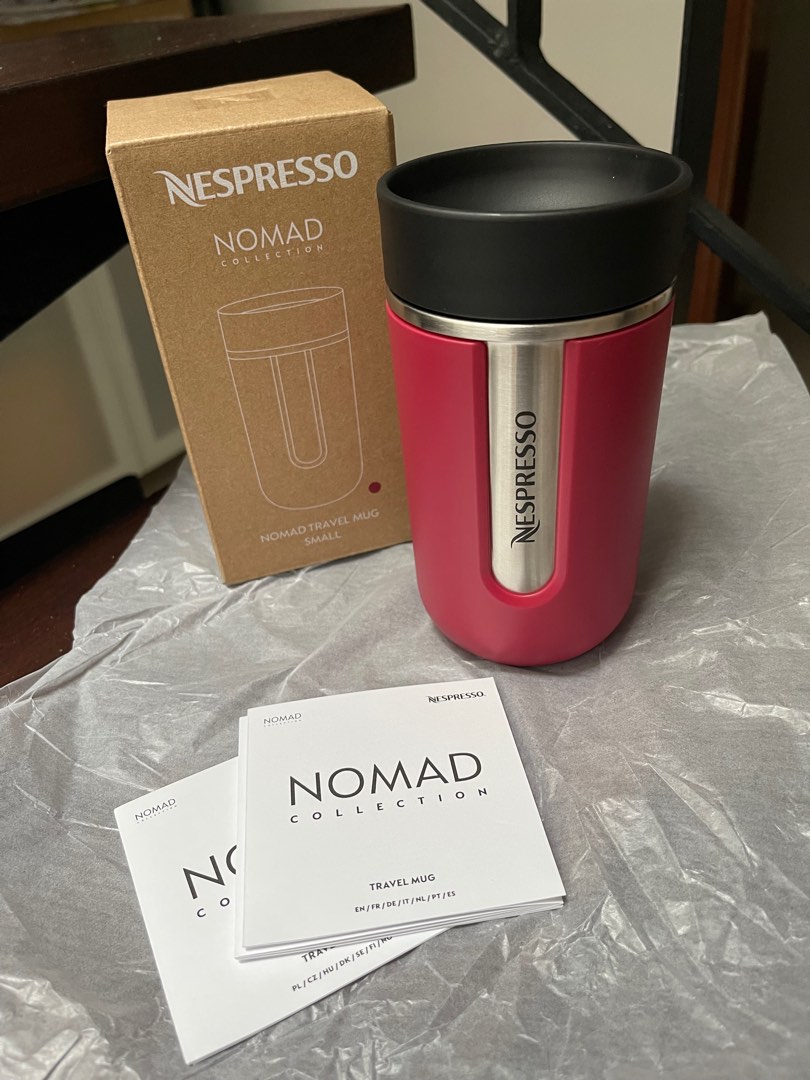 Nespresso Nomad Travel Mug (300ml, Rasberry), Furniture & Home Living