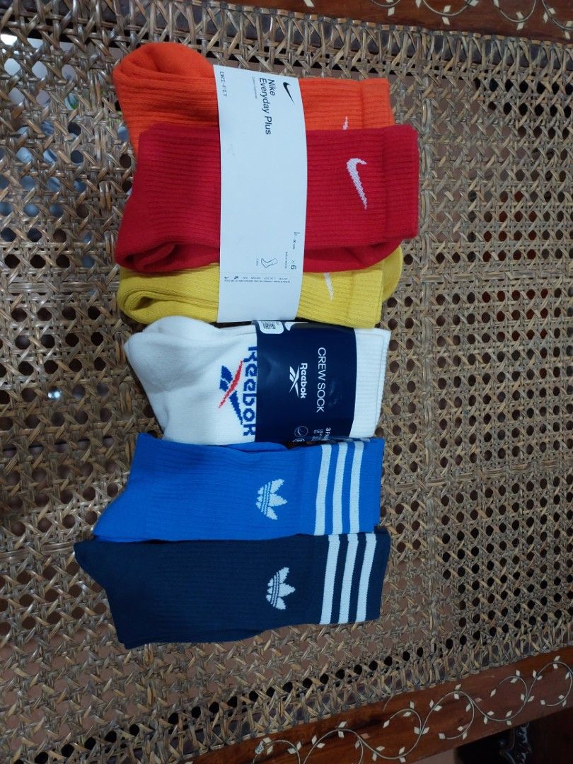Nike Adidas Reebok original Crew Socks (Category: Shoe inserts & accessories) located in Manila. Submitted by pocholo_ramirez (Listing ID 1275026102, Image 1). Description: All brandnew Original 350 Pair 3 pairs for 1k Espana Manila Area For your Gazelle, Superstar, Samba, cortez, air force, air max, dunks, Jordan, waffle, club C, answer, pump etc....
