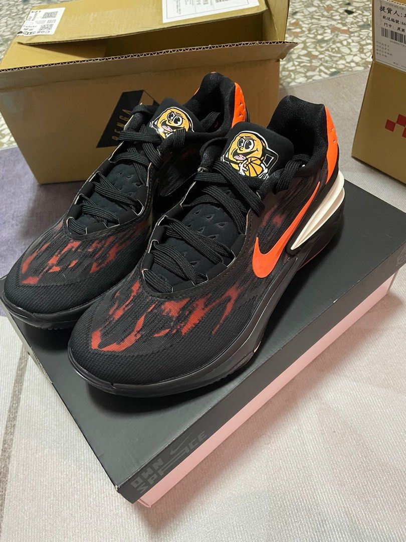 NIKE AIR ZOOM G.T. CUT 2 EP 黑橘全新未穿26.5cm, 他的時尚, 鞋, 運動