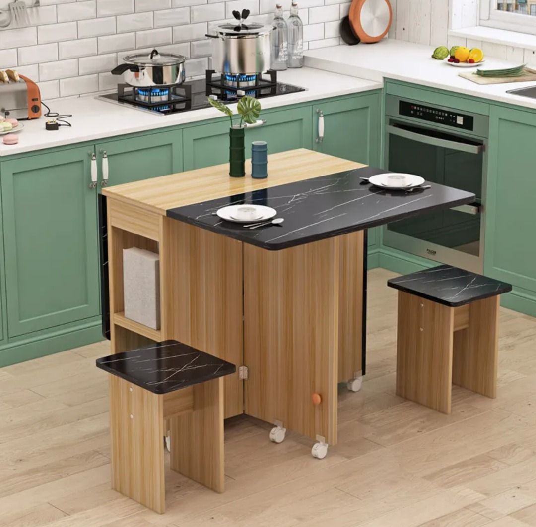 Multifunctional folding dining table furniture 4 chairs outlet