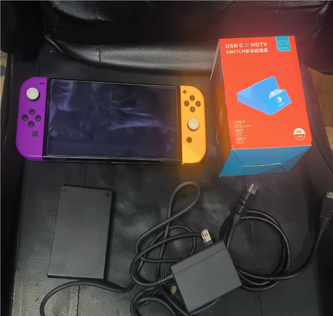 oled nintendo switch 256gb for sale full of games, Video Gaming, Video Game Consoles, Nintendo