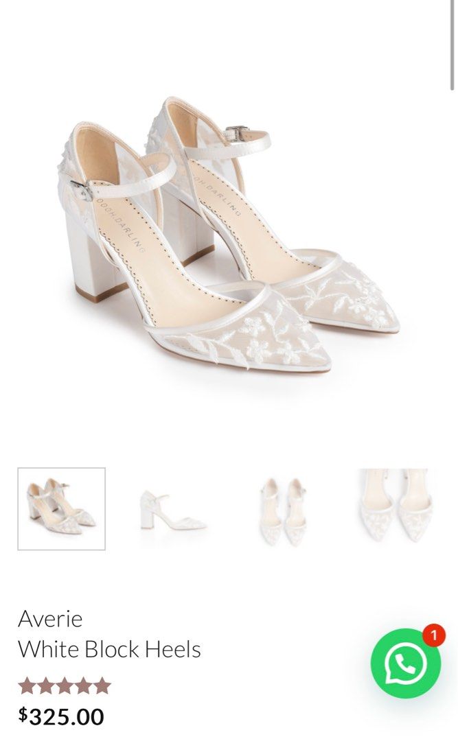 Oooh Darling wedding block heels sz 37 Women s Fashion Footwear