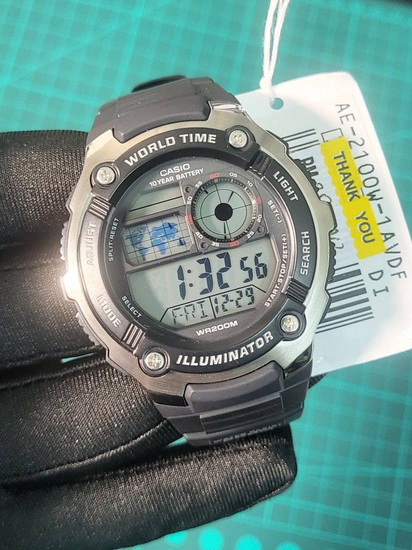 Jam tangan casio clearance illuminator world time