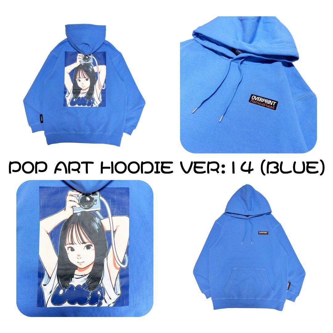 OVERPRINT POP ART HOODIE VER:14 (BLUE)