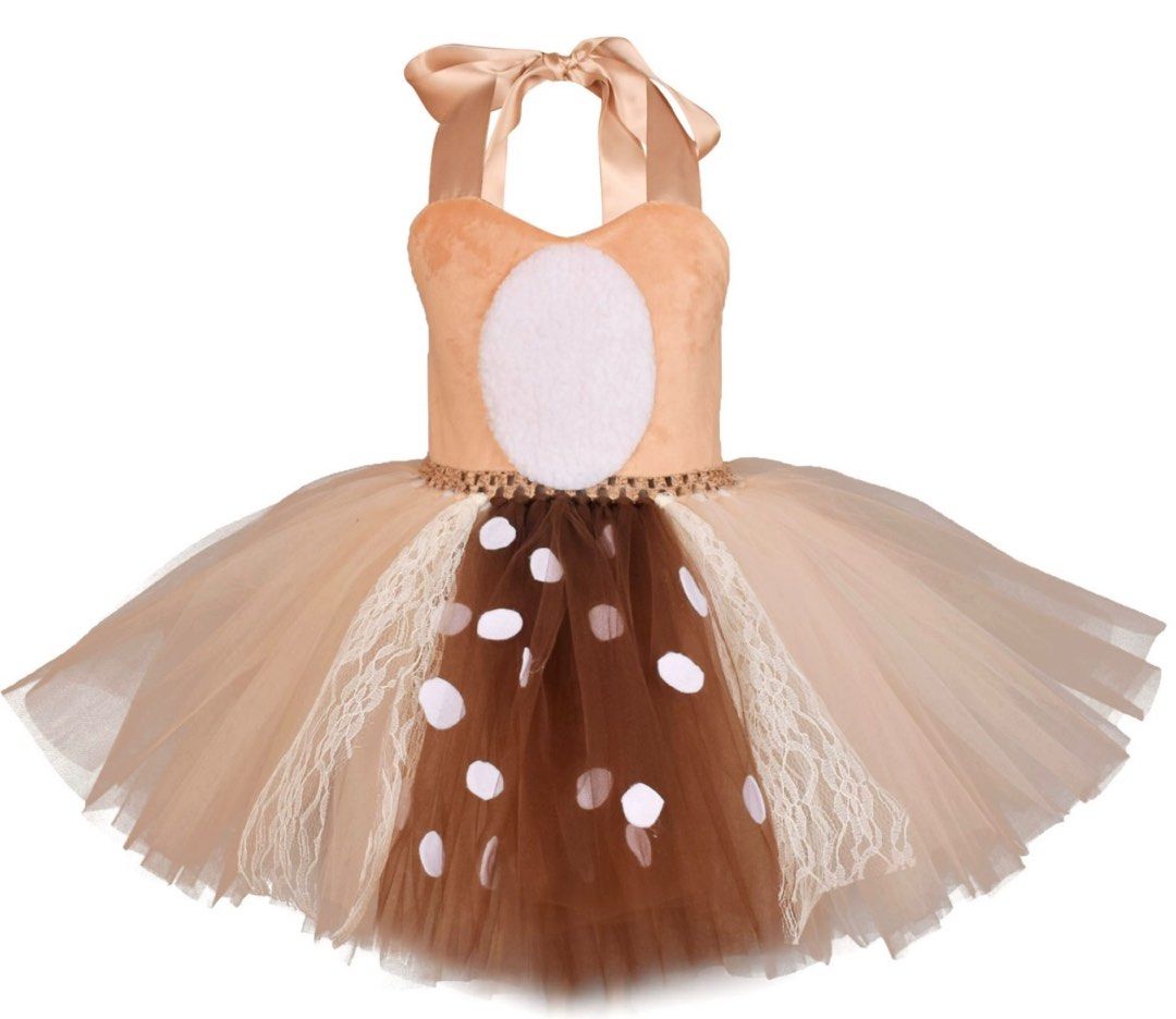 Party dress / Deer costume / brown, Babies & Kids, Babies & Kids Fashion on  Carousell