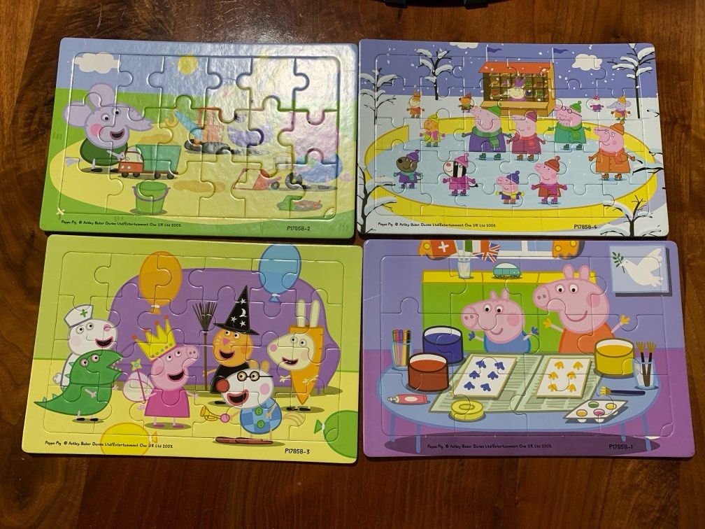 Peppa pig jigsaw puzzles, Babies & Kids, Infant Playtime on Carousell