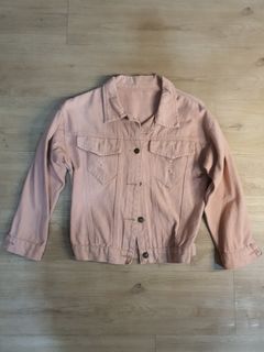 Cheap pink denim cheap jacket