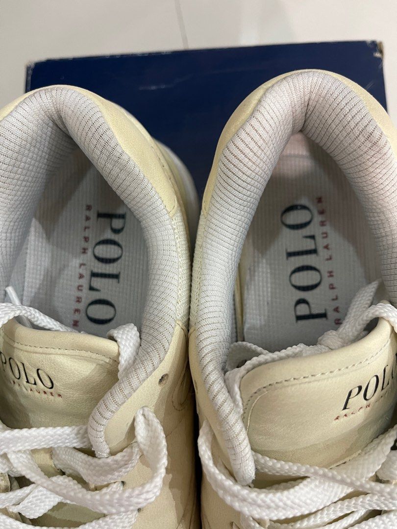 Ralph lauren off white sneakers best sale