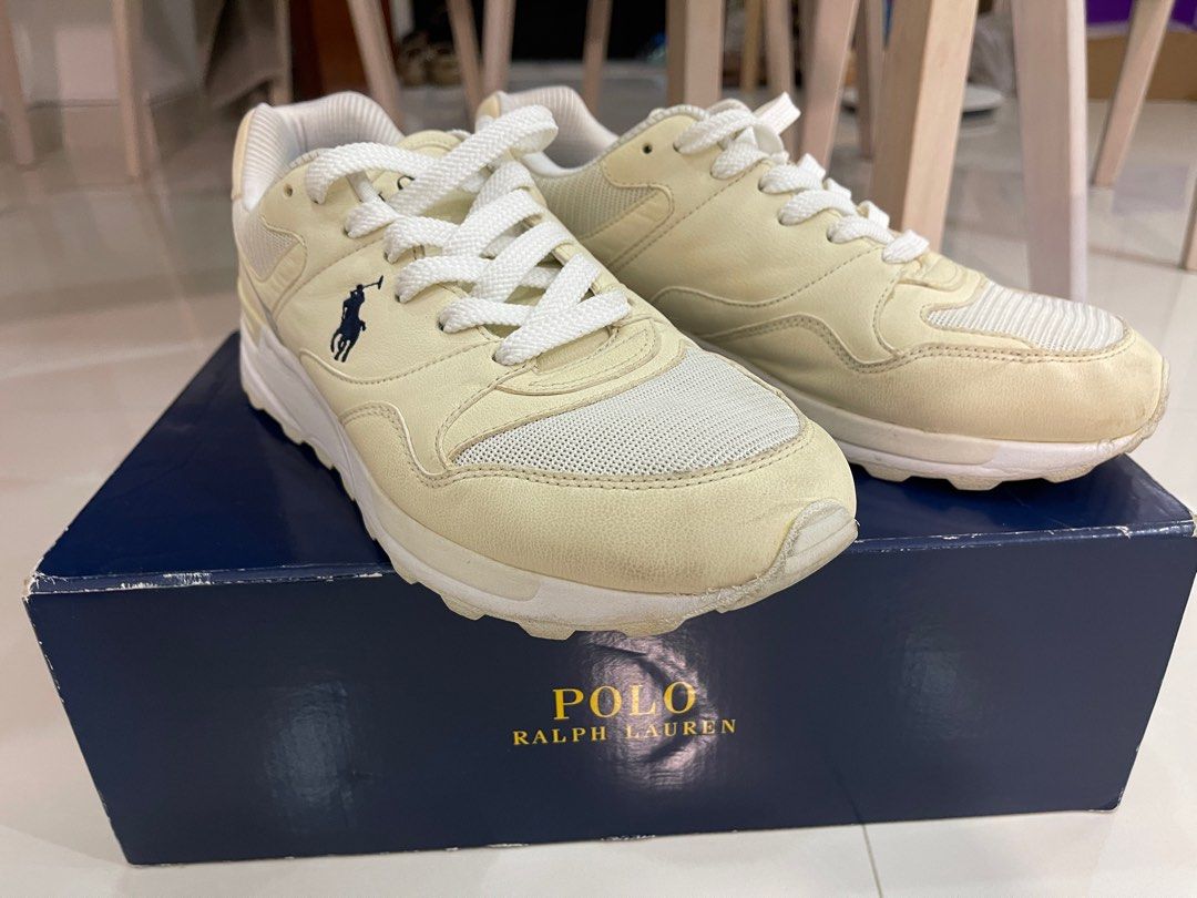 Ralph lauren off hotsell white trainers