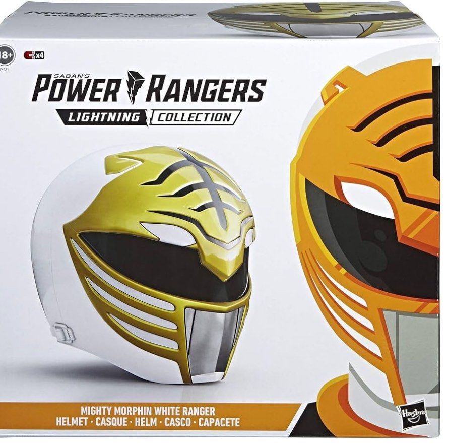 Prop Store Power Ranger Power Rangers Lightning Collection Premium White Ranger Helmet Prop ...