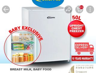 Kuche Upright Freezer for Breastmilk Storage 95L