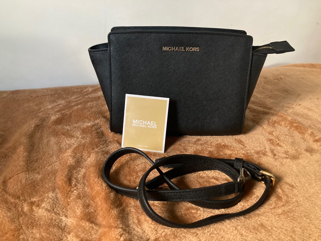 Preloved Michael Kors Selma Medium Black Saffiano Leather