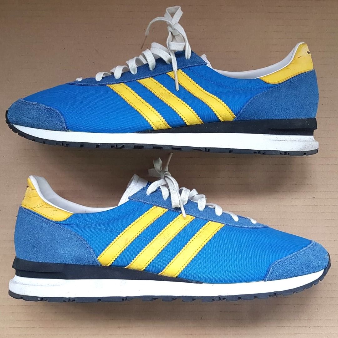 Royal blue and yellow sneakers deals
