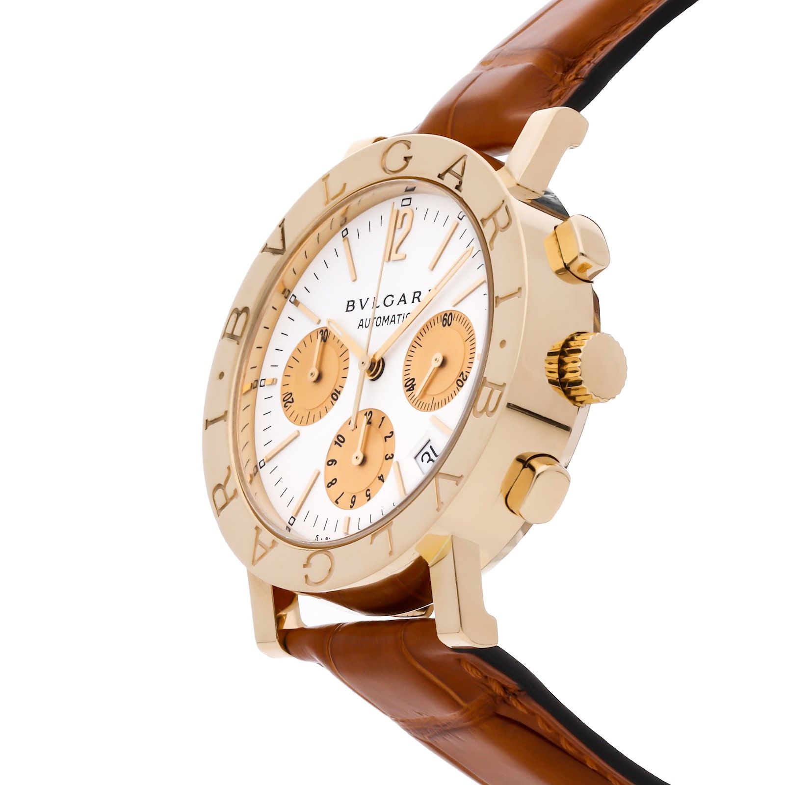 Pre Owned Bvlgari Bvlgari Chrono BB38GLCH Luxury Watches on