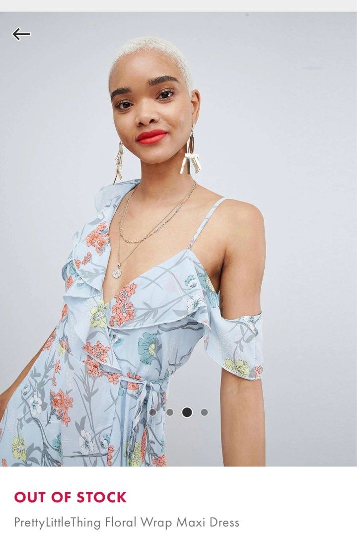 Pretty Little Thing Floral Wrap Maxi Women s Fashion Dresses