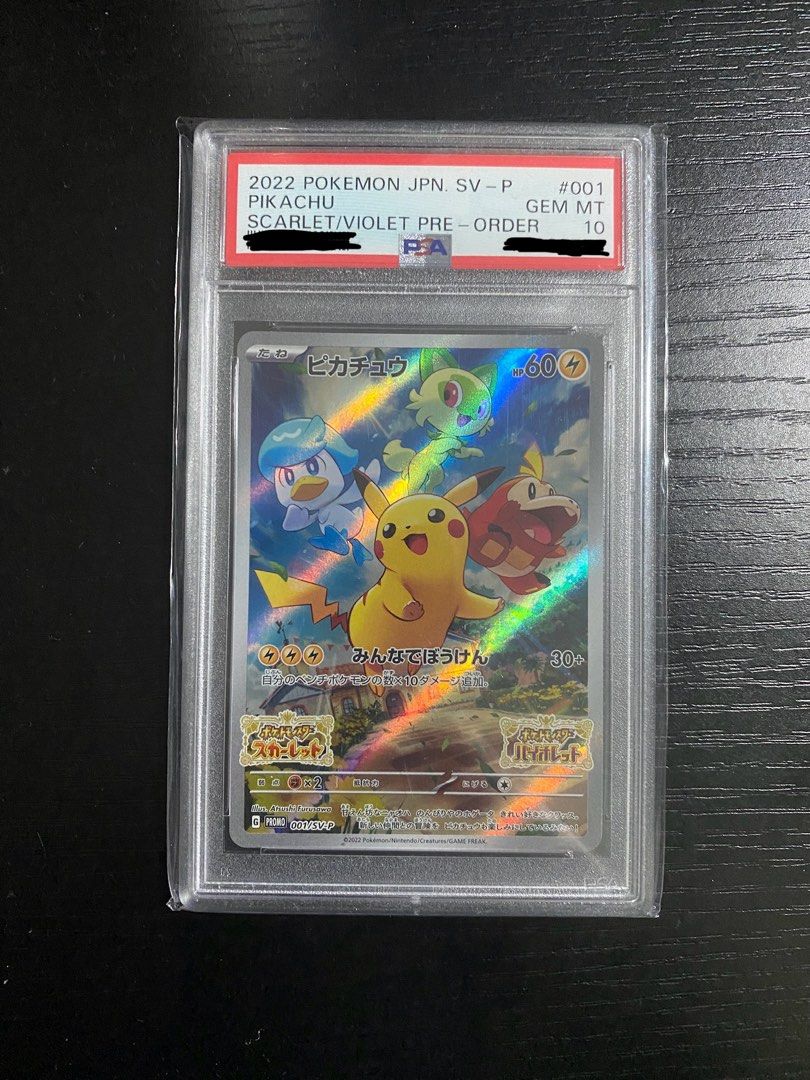 PSA 10 Pikachu SV Scarlet Violet Japanese Jap Promo TCG Card Graded Slab,  Hobbies & Toys, Toys & Games on Carousell