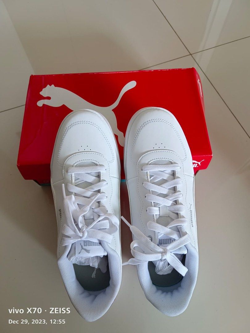 Puma Skye Clean Raw Metallic White Authentic Women s Fashion Footwear Sneakers on Carousell