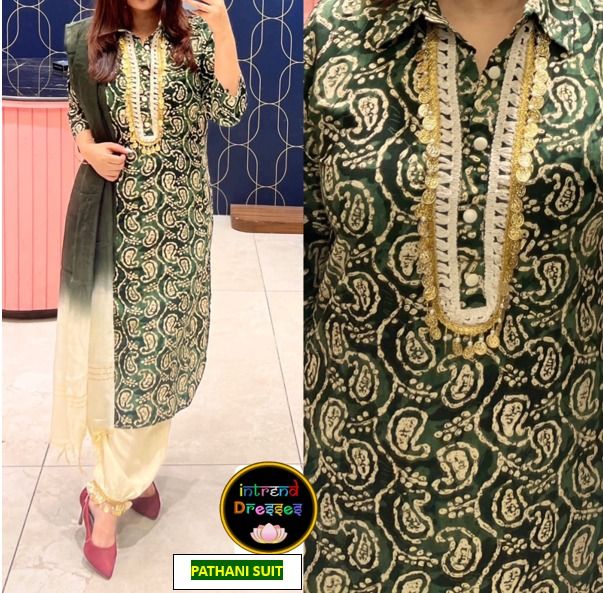 Ready SG Stock Rayon Yellow Green Afgani Pathani Punjabi Suit 3 Pcs Set with Dupatta Indian Dresses