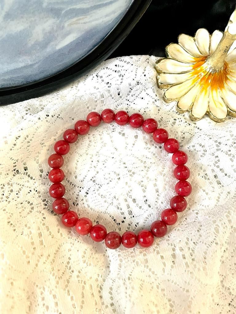 Red Jade Crystal Bracelet for Fashion Accessories Good Luck Fortune Wealth