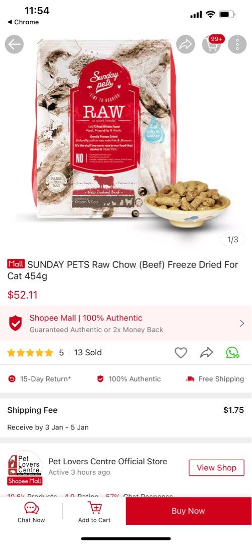 Sunday pets raw new arrivals chow