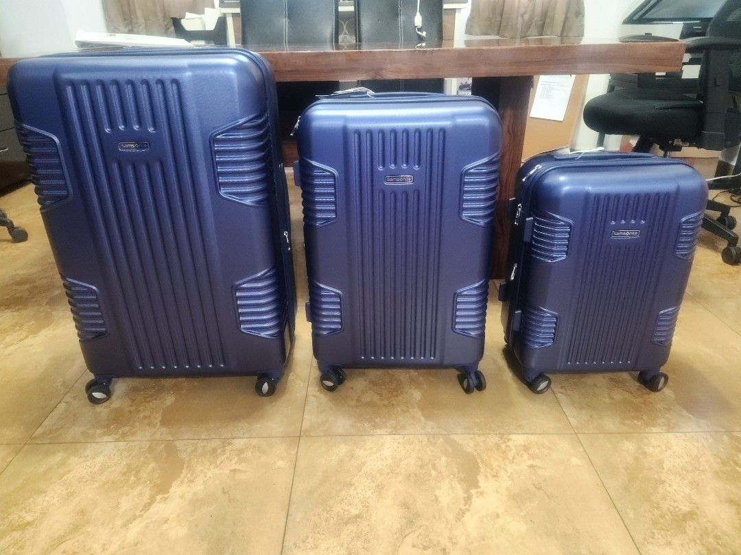 Samsonite spinner luggage (Category: Luggage) located in Manila. Submitted by sound.solution (Listing ID 1275050275, Image 1). Description: brand new authentic and original samsonite spinner bicknell series luggage color - metallic blue, lavender 20” - 21.75 x 14.5 x 10 in price - 8,000.00 php color - metallic blue 24” - 27 x 17.5 x 11.5 in price - 9,000.00 php color - metallic blue (sold) 28” - 31.2 x20.2 x 12.5 in price - 11,000.00 php color - 