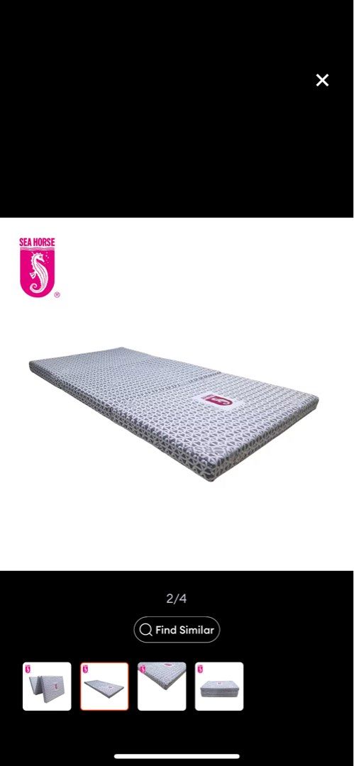 Sea horse 3 fold mattress S 3 inch bedsheet cover plastic