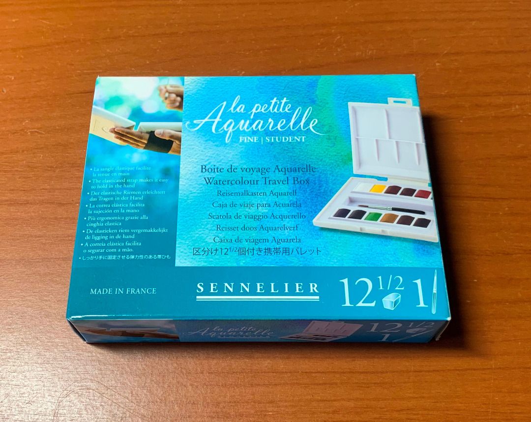 Sennelier Le Petite Aquarelle Artis Watercolor Set - 12 1/2 Pans