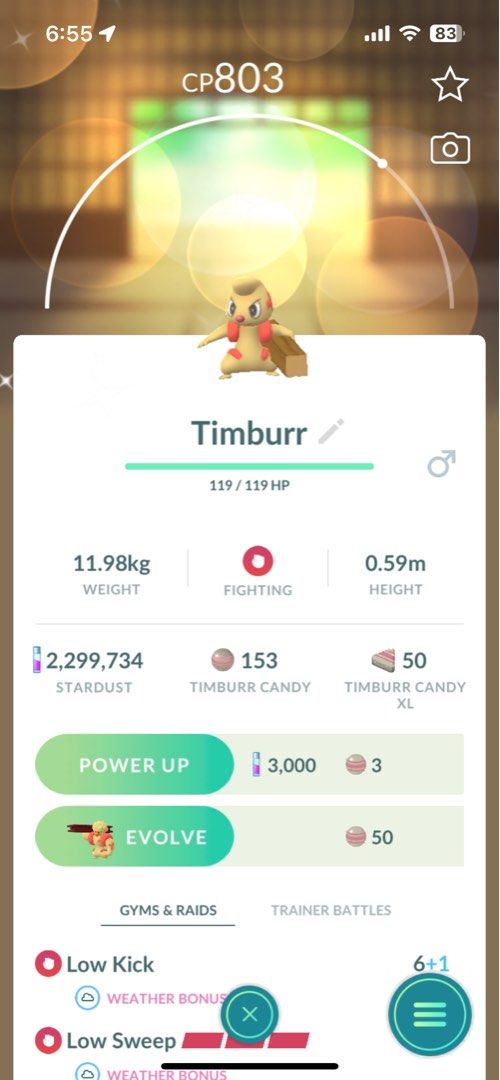 Shiny Timburr Pokemon Go, Video Gaming, Gaming Accessories, InGame