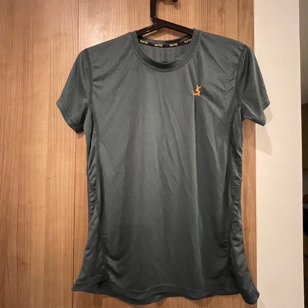 Sletic Gray Drifit Shirt Women s Fashion Activewear on Carousell