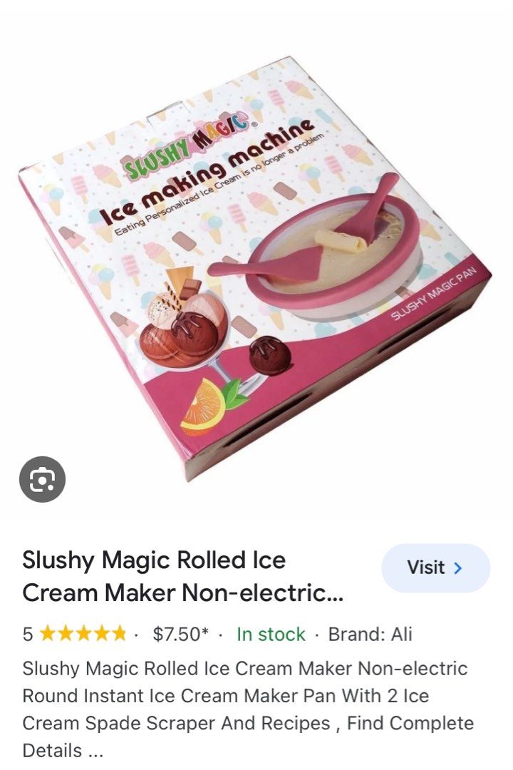 Magic pan ice outlet cream maker