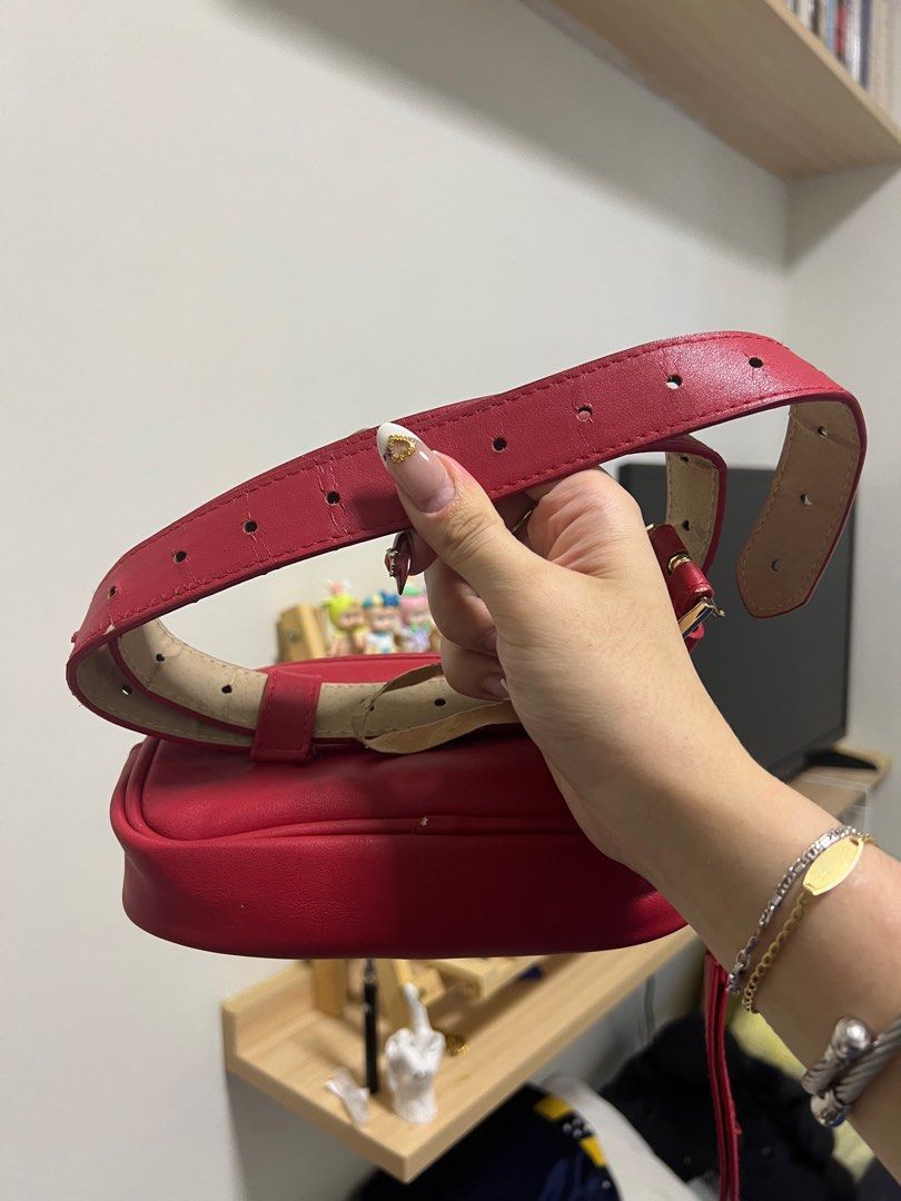 Steve madden red belt bag on sale