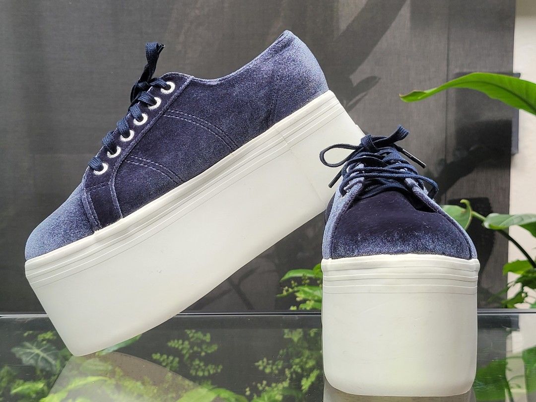 Superga 7cm platform shoes grey Luxury Sneakers Footwear on