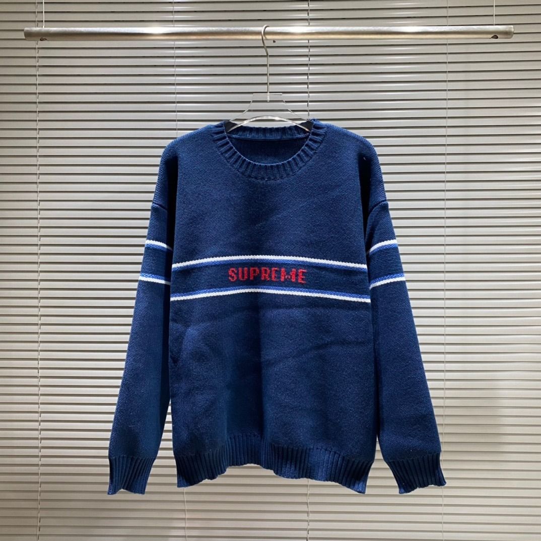 Supreme FW23 WEEK2 CHEST STRIPE SWEATER Logo