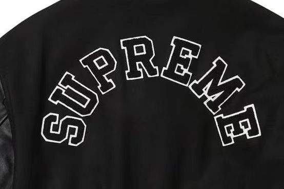 🔥🔥Supreme FW23秋冬系列WEEK1 TIGER VARSITY JACKET拼接貼標虎頭棒球