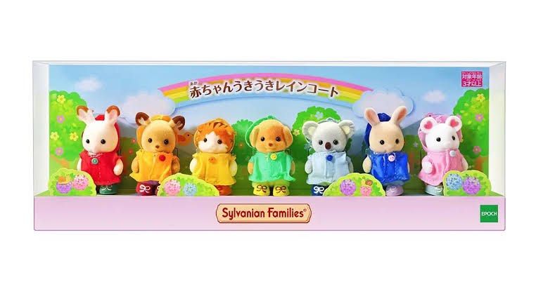 Sylvanian Families Raincoat Babies Set (Category: Babies & Kids Fashion) located in Quezon City. Submitted by jdc21 (Listing ID 1275015660, Image 2). Description: Taking preorders Brand new in box From Japan Sourcing available upon request.