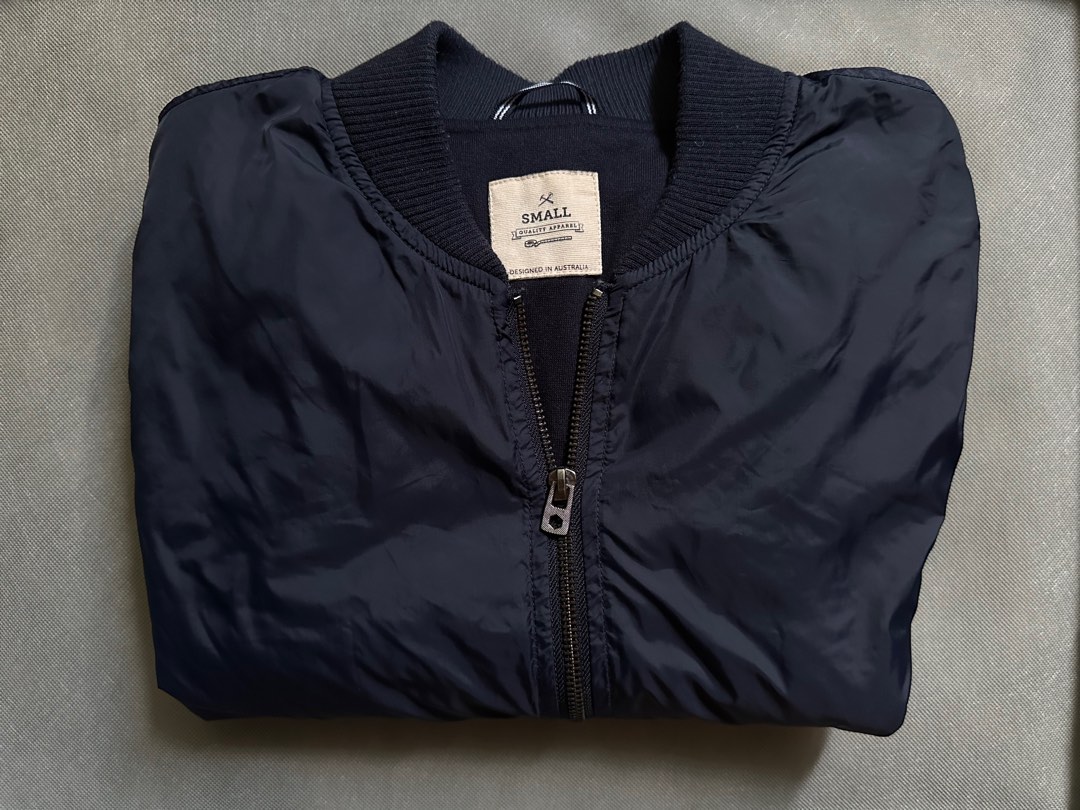 Target Bomber Jacket in Navy Blue Men s Fashion Coats Jackets