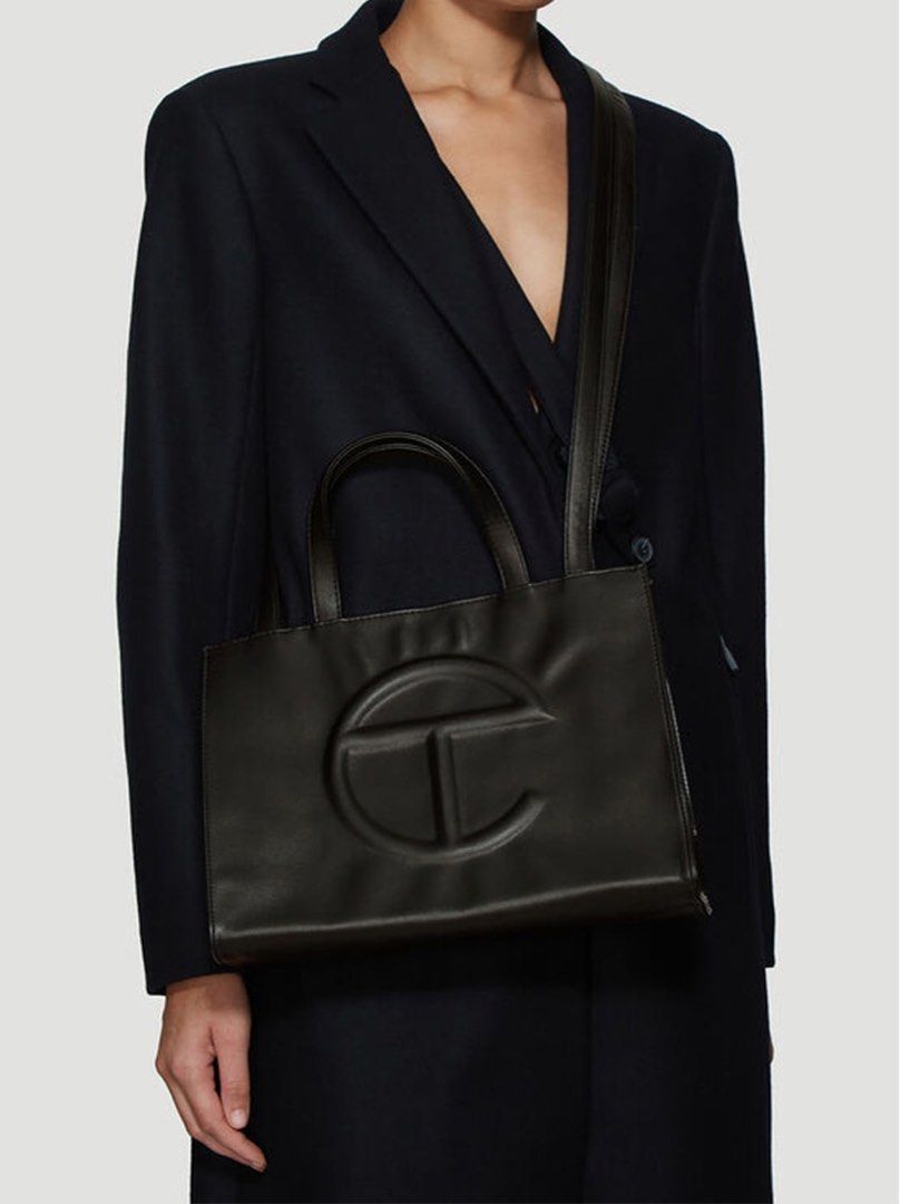 Telfar medium best sale shopping bag black