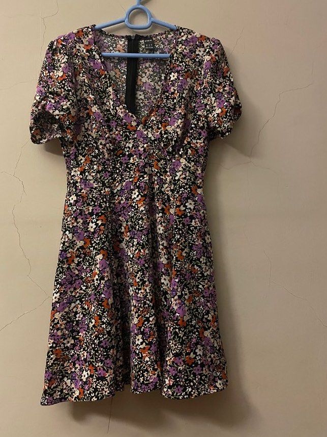 Purple patterned dress on sale