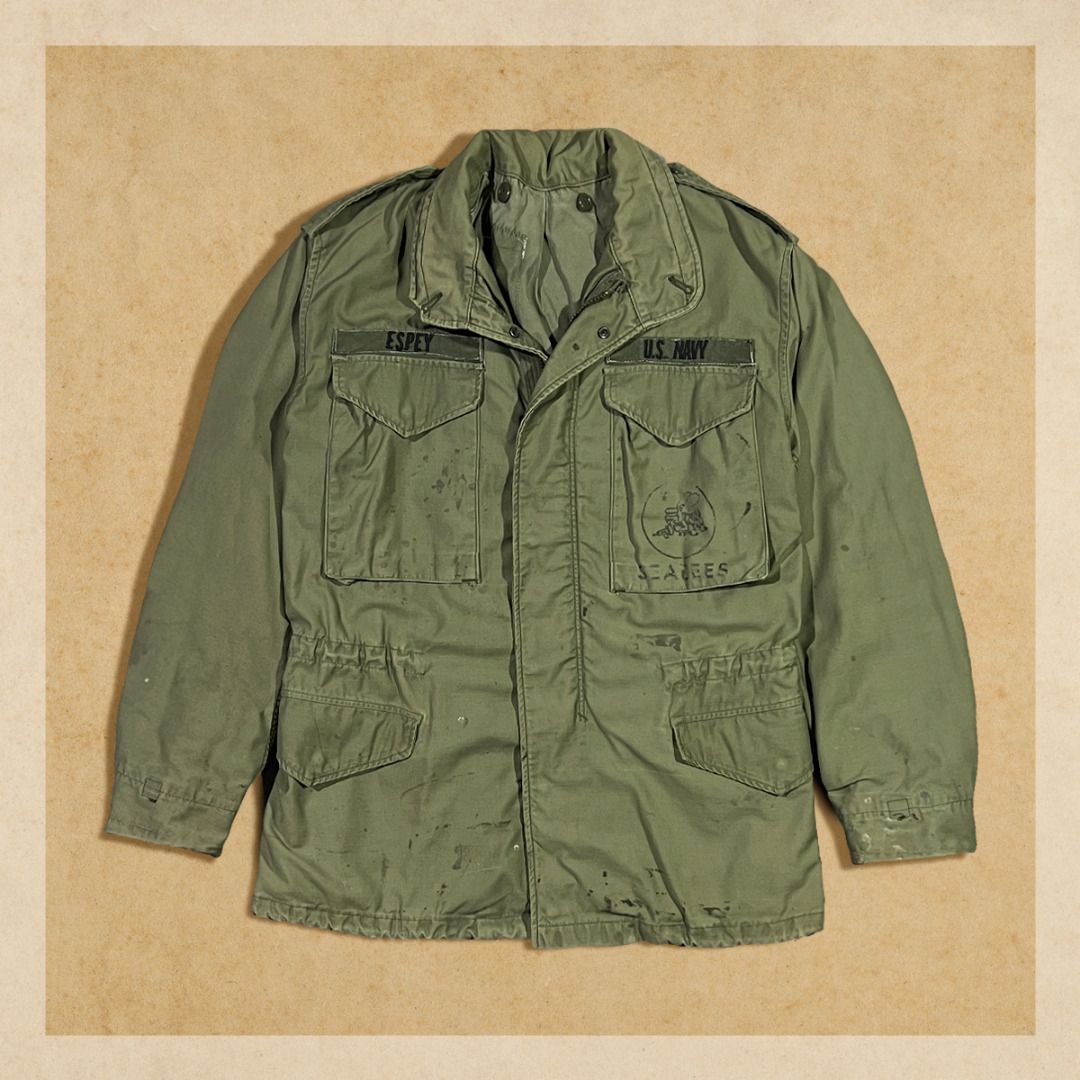 Vintage Original M65 US Navy SEABEES Military Field Jacket Carousell