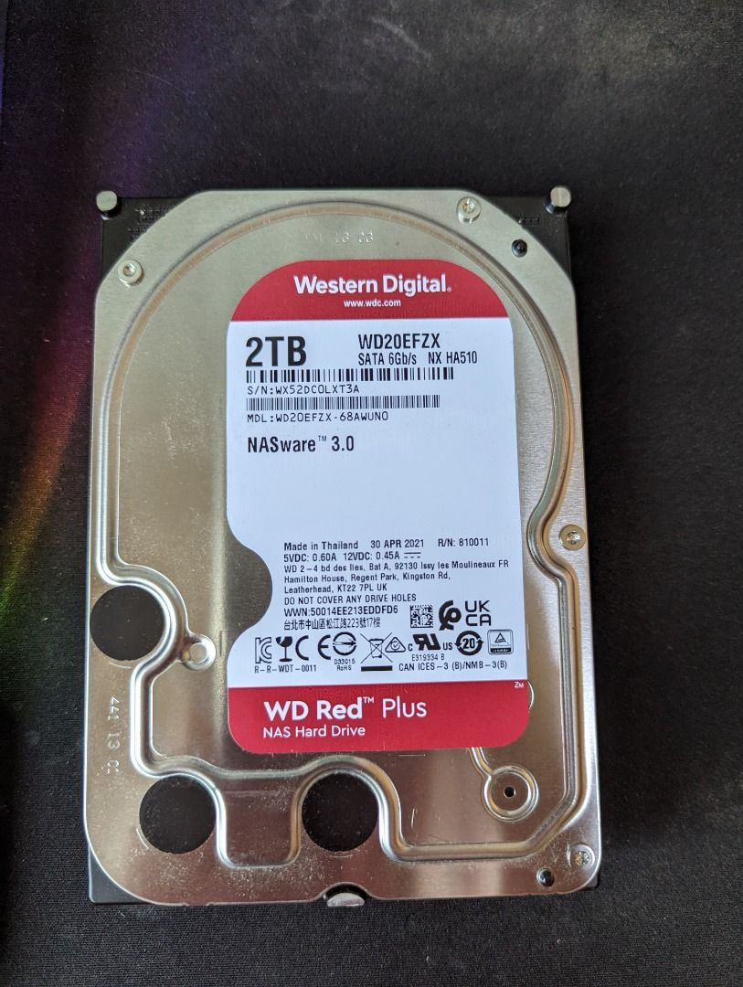 Western Digital 2TB WD Red Plus NAS Internal Hard Drive - 5400 RPM