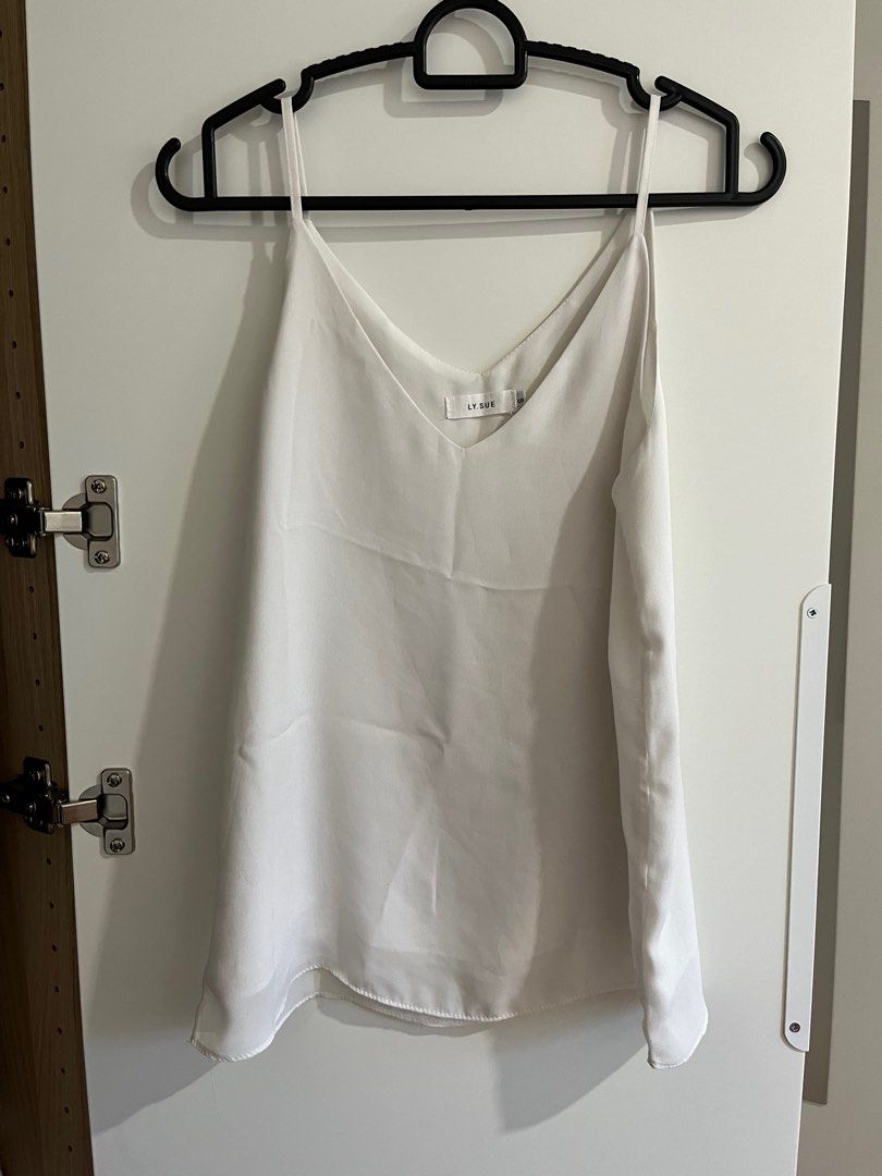 White chiffon tank top