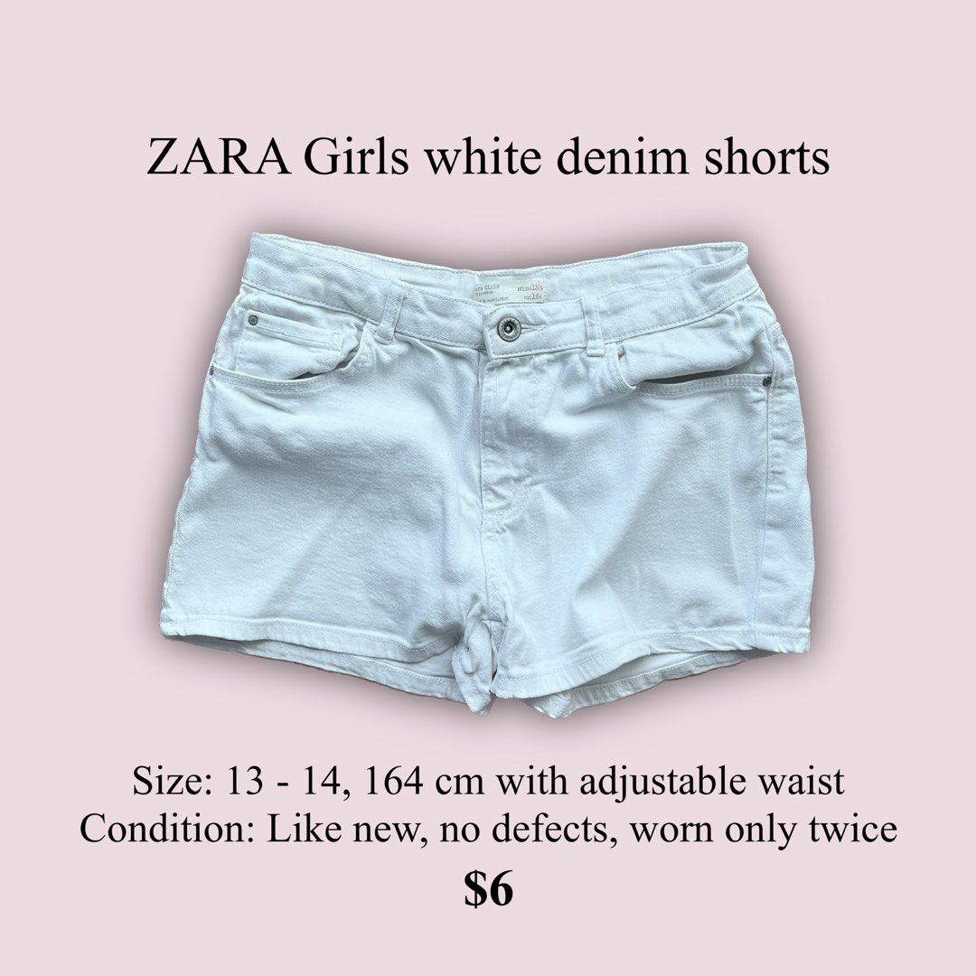 white denim shorts for kids girls teens clothes