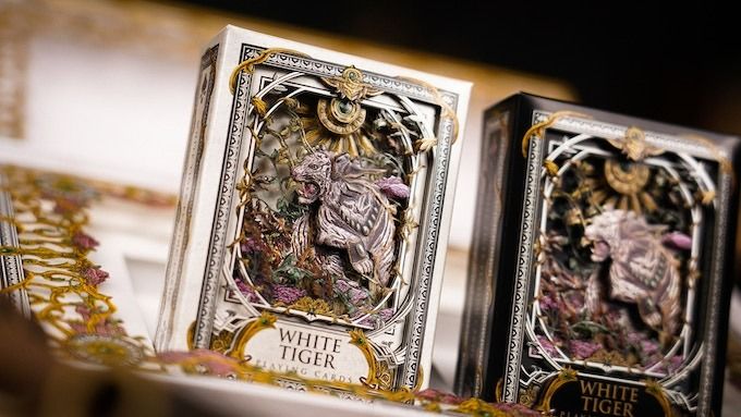 White Tiger Playing Cards, Hobbies Toys, Toys Games on Carousell