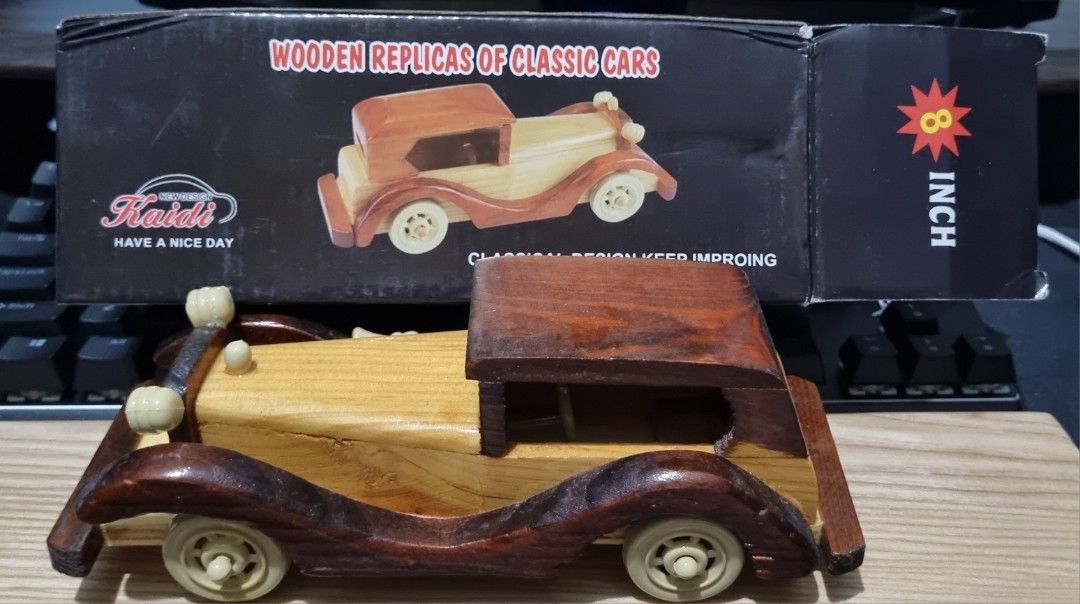 Wooden Toy Car (Category: Vehicle & Diecast Models) located in Quezon City. Submitted by kacheek17 (Listing ID 1275071222, Image 1). Description: given to me as a gift. it was bought in Baguio..