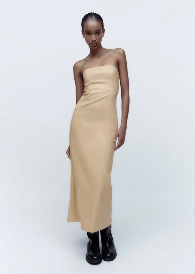 Zara dress beige cheap