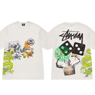 100% Original] Stussy Rebel Dread White Tee, Men's Fashion