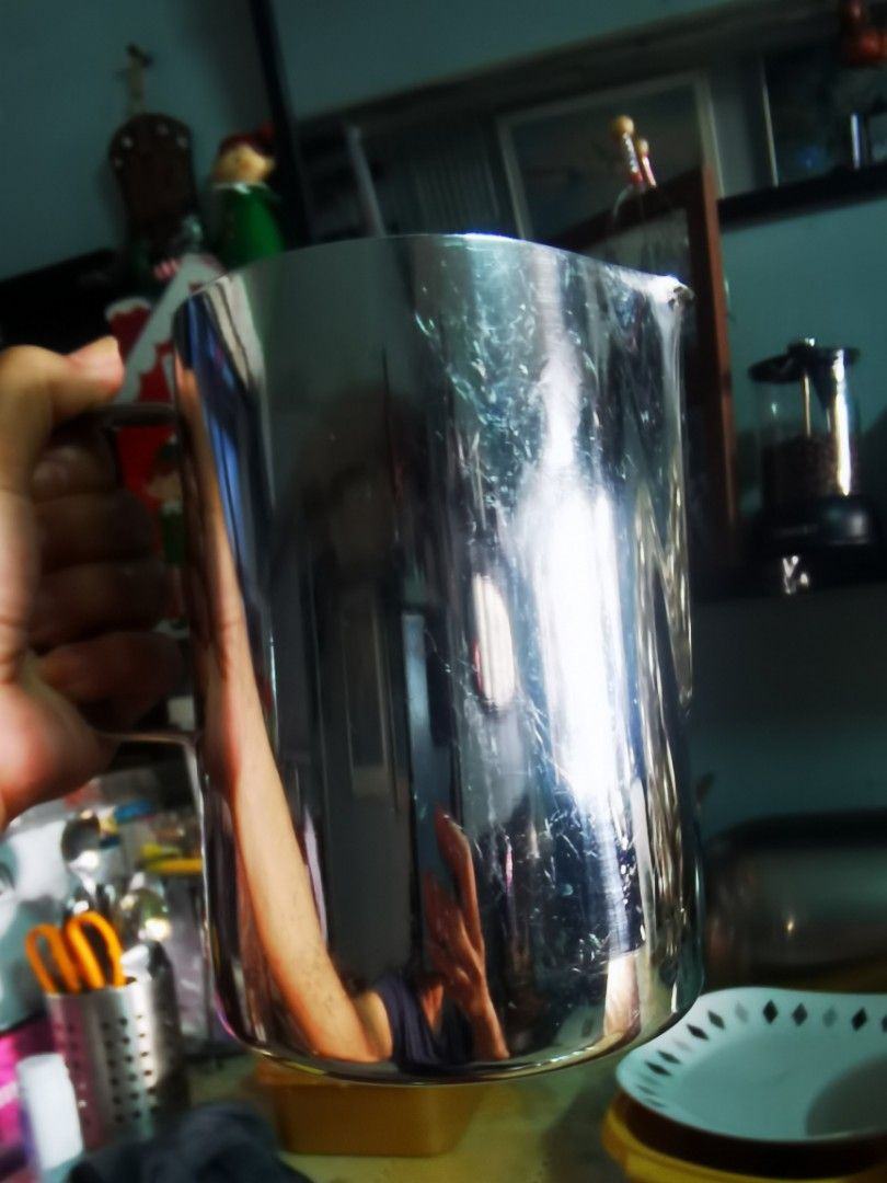 16cm stainless milk pitcher (Category: Coffee & Tea Tableware) located in Guagua. Submitted by goodbuysathome (Listing ID 1269139960, Image 2). Description: From Korea makapal po.